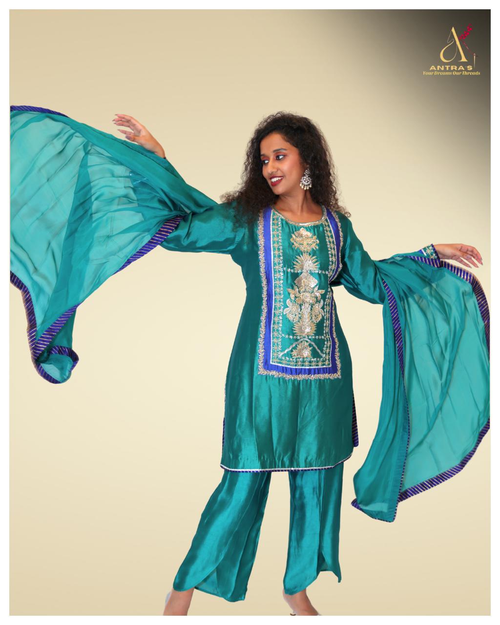 Pure Sheesha Silk Tulip Pant Set