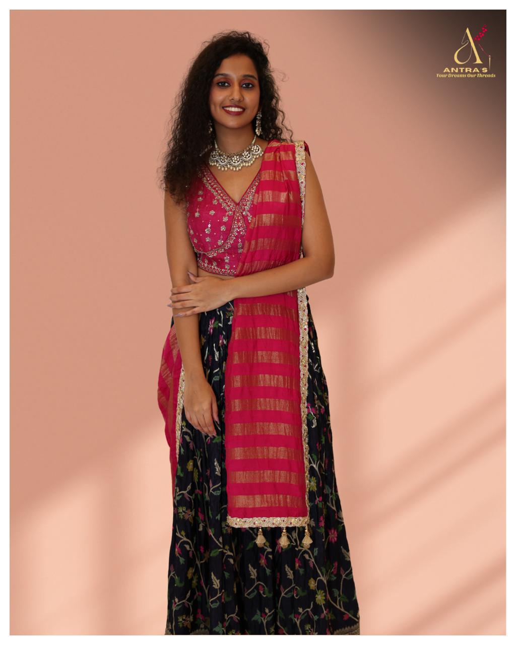 Pure Silk Banarasi Chaniya Choli Set