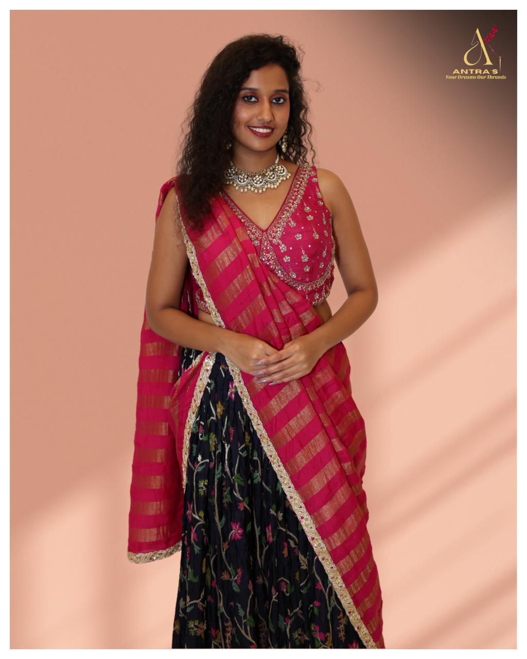 Pure Silk Banarasi Chaniya Choli Set