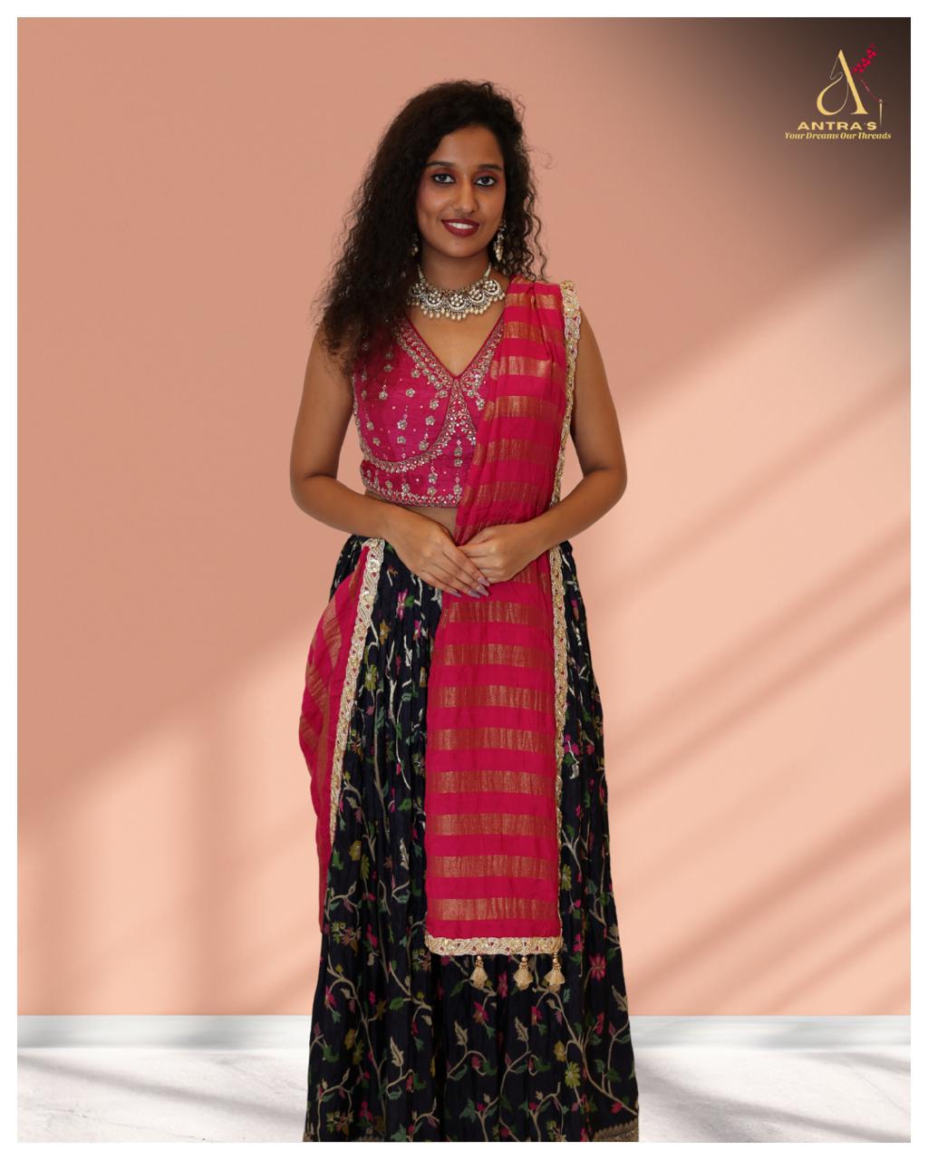 Pure Silk Banarasi Chaniya Choli Set