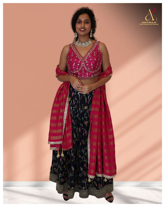 Pure Silk Banarasi Chaniya Choli Set
